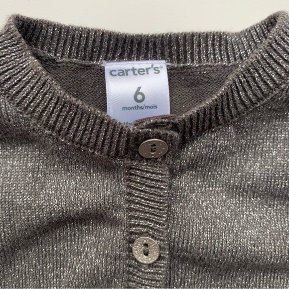 3/$10 CARTERS Baby girl cardigan 6m - Picture 2 of 3